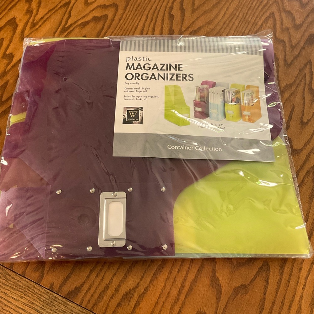 New in Package - Container Collection Plastic Magazine Organizers - Set of 5